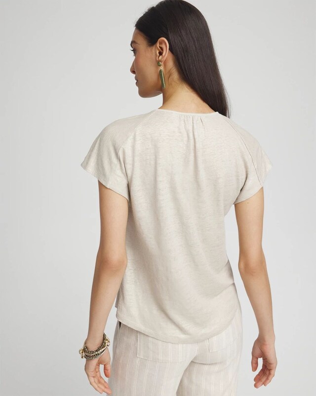 Linen Metallic Tee - image 3